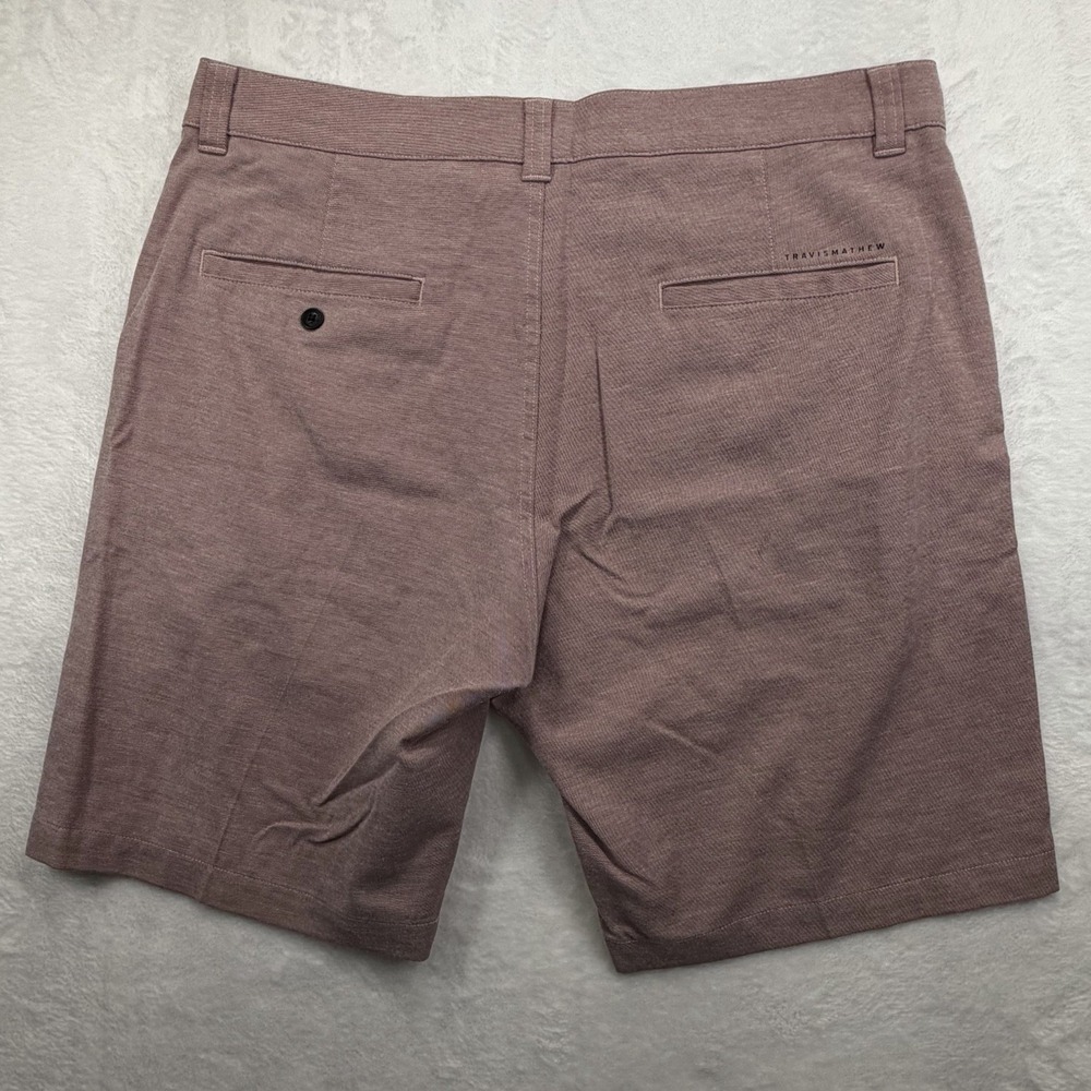 Travis Mathew Men's Performance Stretch Golf Shorts 33 Heather Red Waist 36